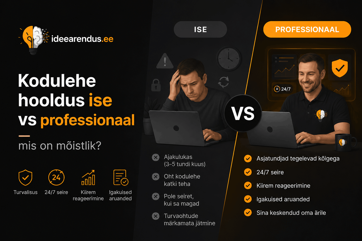 Kodulehe hooldus ise vs professionaal — mis on mõistlik?